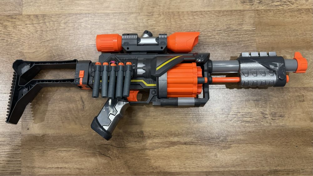 Игрушка бластер  с мягкими пульками