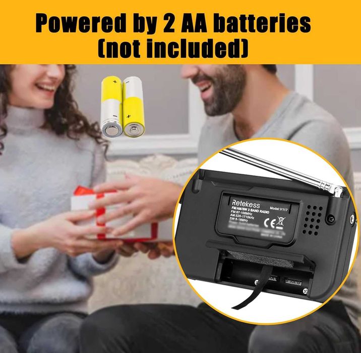 RETEKESS V117 FM,AM,SW портативен радиоприемник