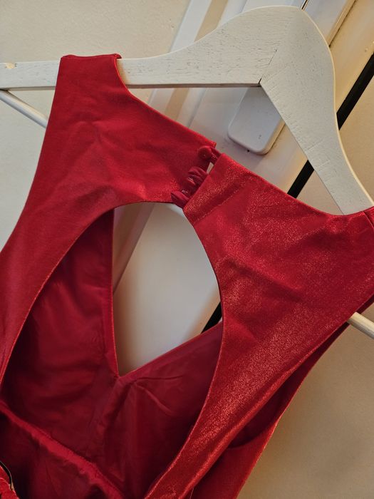 Официална червена рокля XS
