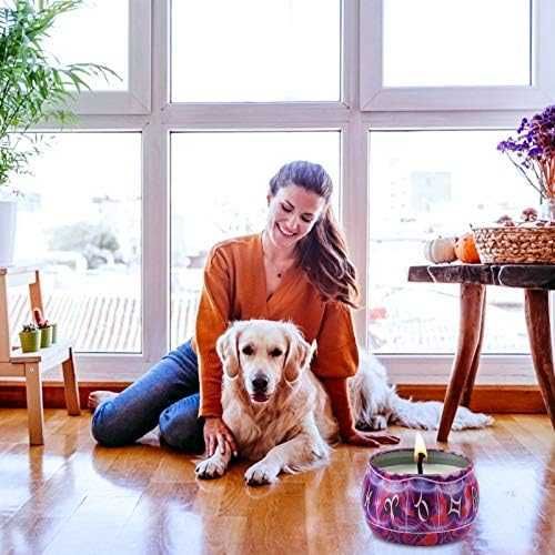 Нов Подаръчен комплект 4 ароматни свещи Релаксация Антистрес дом офис