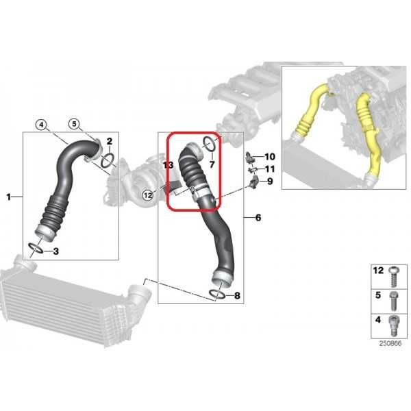 Патрубок интеркуллера BMW E70, E71