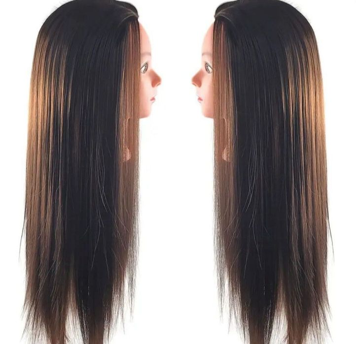 100% ЕСТЕСТВЕНА Тренировъчна YAKI глава за грим и прически със стойка