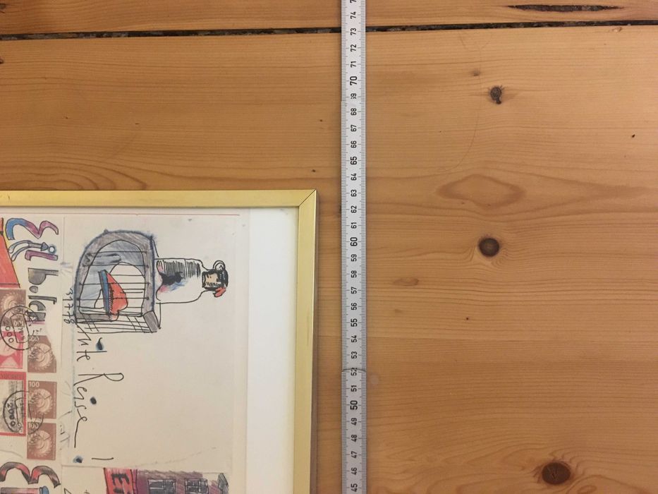 Horst Janssen print semnat colaj expozitional afis arta original 1979