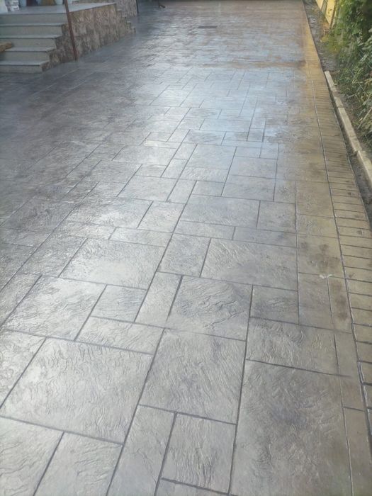 Beton amprentat modele si culori