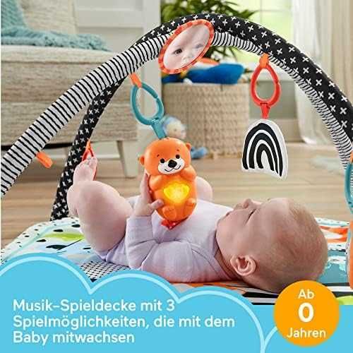 Нов Fisher-Price комплект сензорна игра 3 в 1 за новородени със светлини и звуци