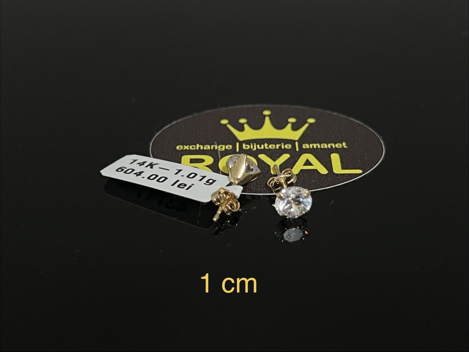 Bijuteria Royal CB : Cercei dama aur nou 14k 1,01gr