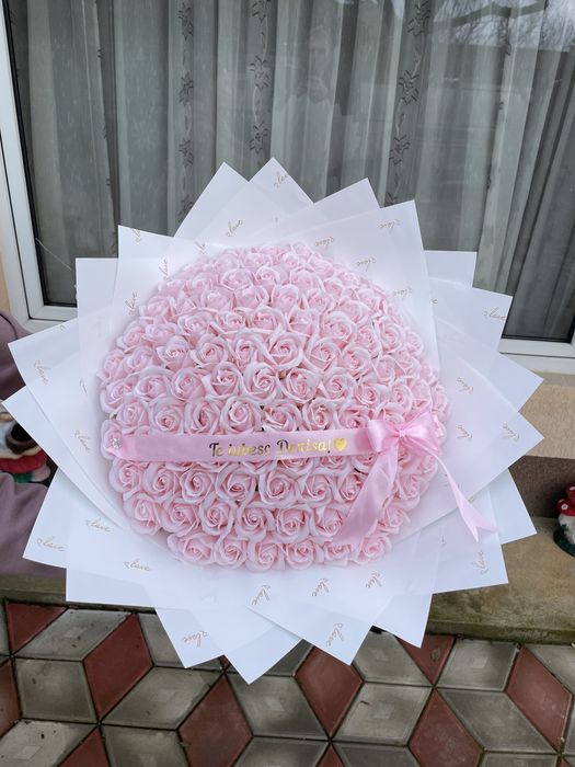 Buchet trandafiri din sapun