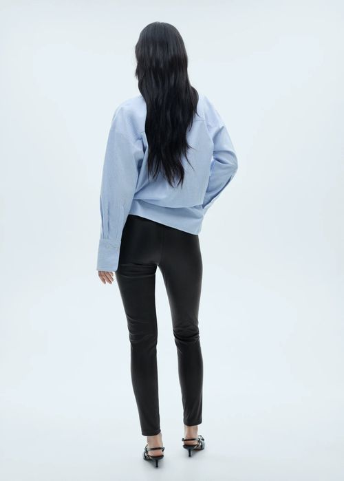 Кожен клин панталон Mango