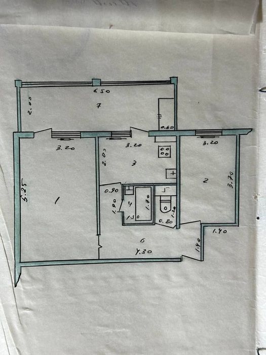 2-Комн. 58м². Продажа. Разделка. Ахмад Югнакий.