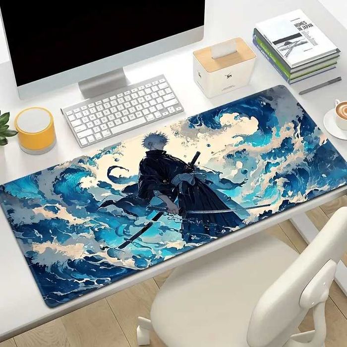 Голям пад за мишка с океански вълни, вдъхновени от анимета