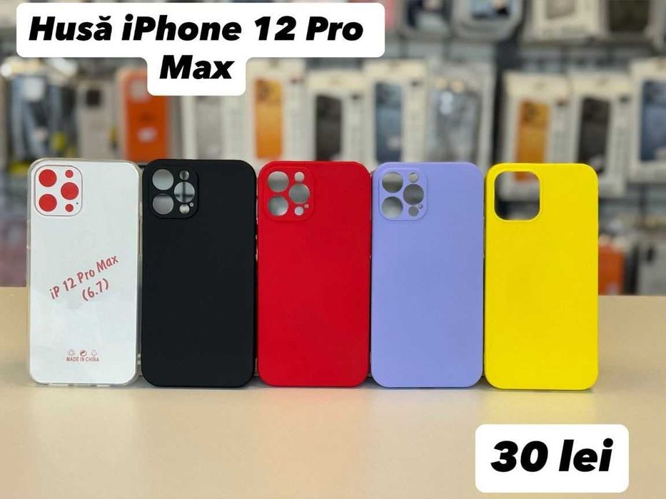 Husă silicon, folie, cablu, încărcător iPhone 12 Pro Max