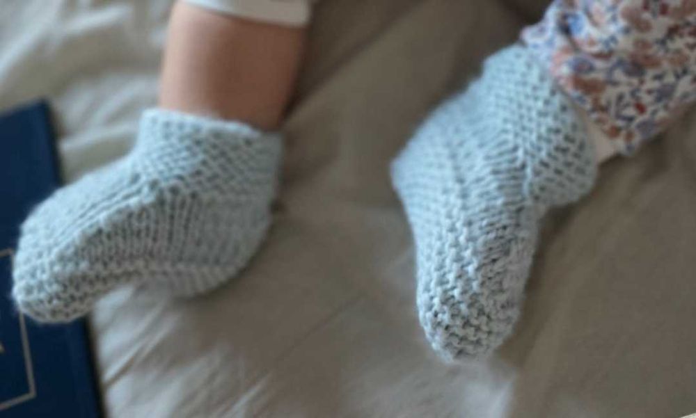 Ciorapei crosetati de lana, marimi bebe 0-12luni