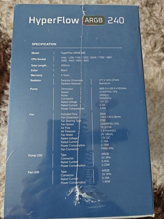 Водяное охлаждение Montech HyperFlow ARGB 240