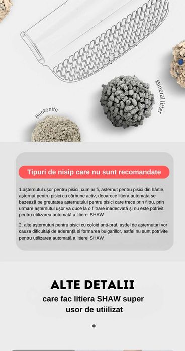 Litiera automata smart SHAW® V2 pentru pisici