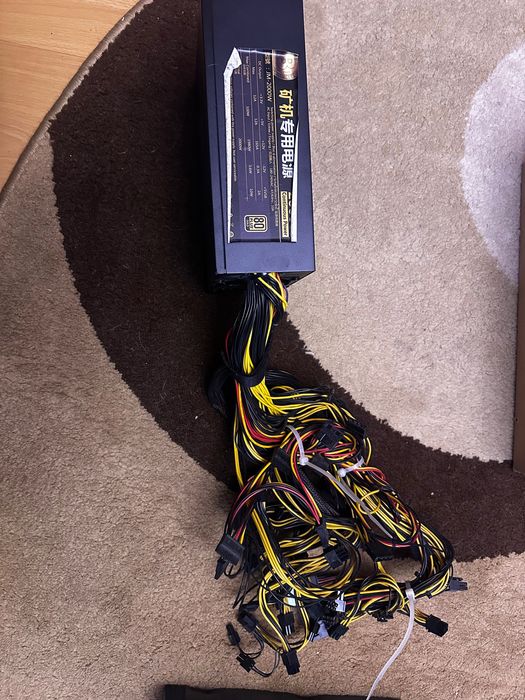 Sursa rig de minat 2000W ANPIX / JM-2000W- Noua - 80+ Gold