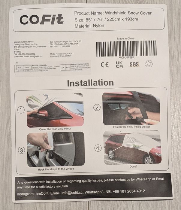 Parasolar Auto 3 geamuri -Parbriz + laterale- Protecție soare, zapada
