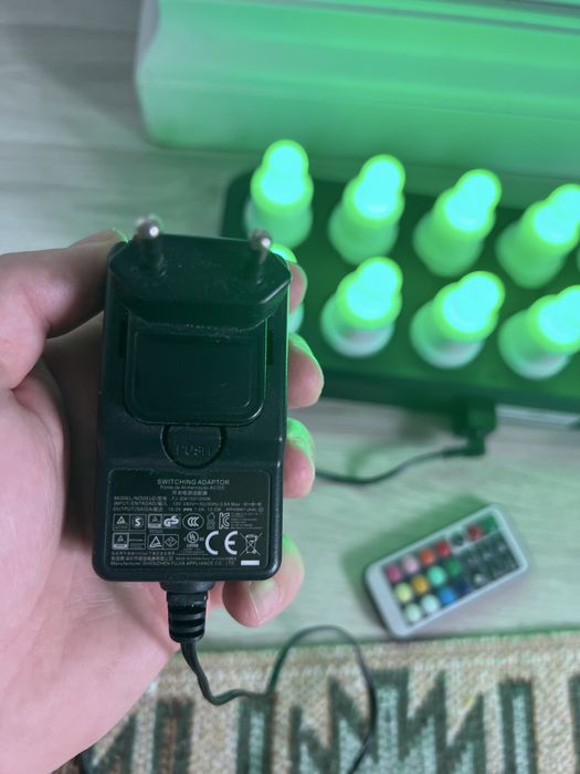Duni 12 LED Set with Remote Control and 12 Multicolour 12 Hours Charging Station
