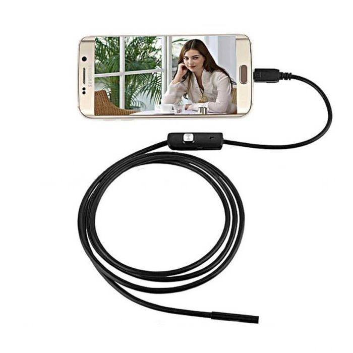 Ендоскопска АВТО камера за смартфон EN20, гъвкава, IP67, LED осв., 3 м
