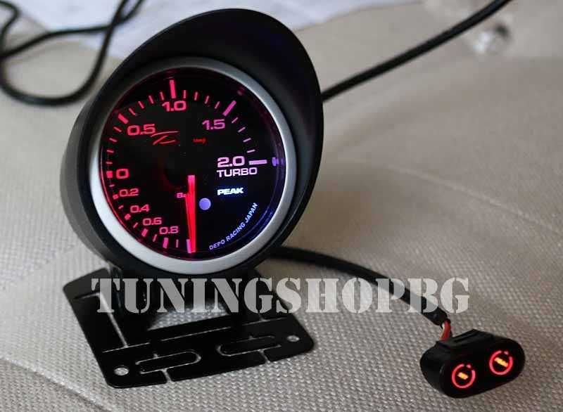 Буустметър DEPO 2 бара 52 мм 7 цвята с МАП сензор