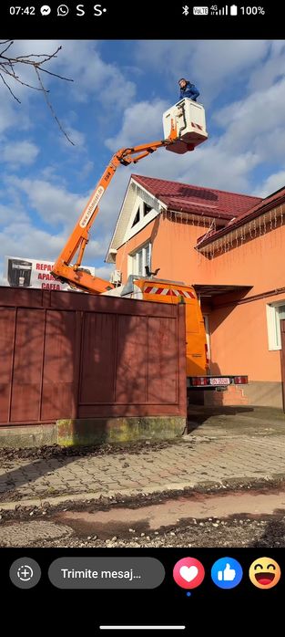 Nacela Prb 14 m de închiriat și servicii electrice   și Miniexcavator