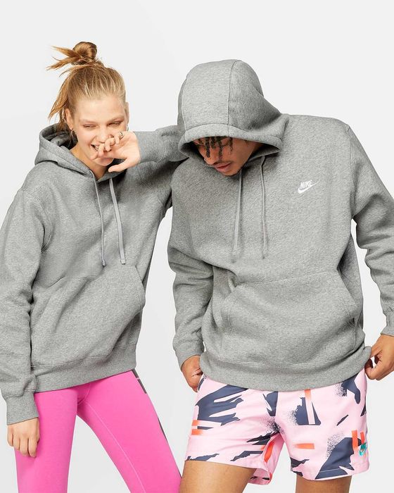 НОВ оригинален сив памучен суичър фланела NIKE Найк размер L от САЩ