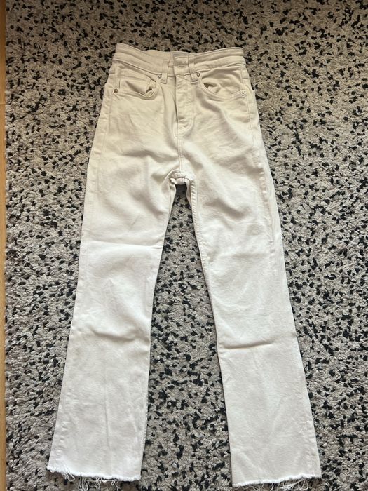 Zara бели дамски дънки