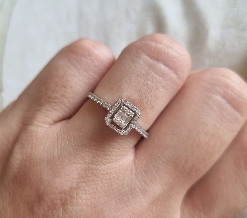 Inel aur 18k cu diamante naturale 0.28 ct