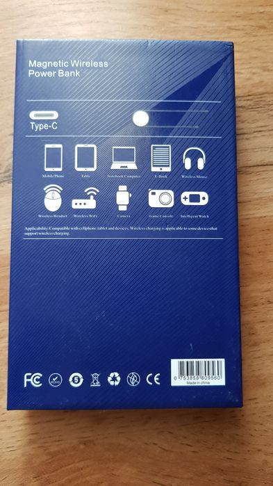 (Power bank) Пауэр банк магнитный без проводной зарядник на 10000 Maч.