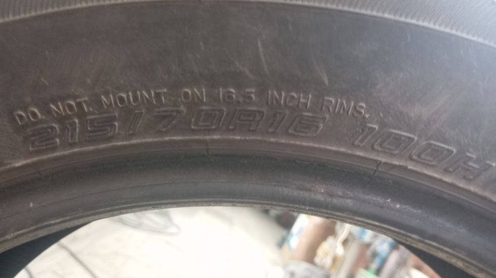 Пакрышка летни 16 размер