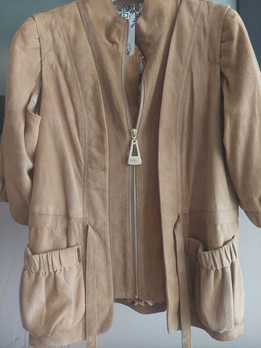 Дамско яке, елек, естествен велур