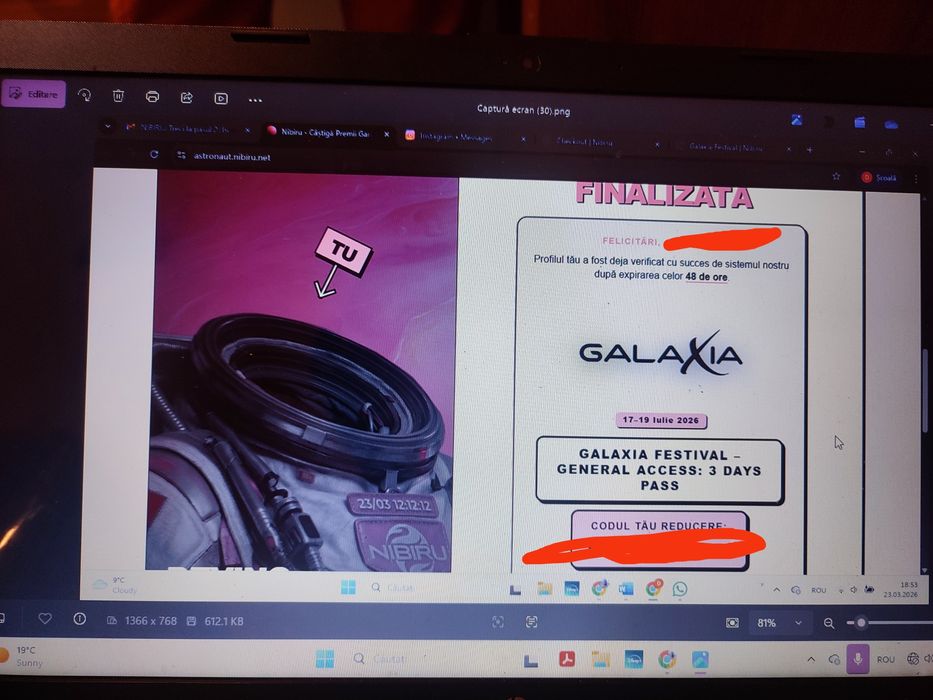 Vând bilet Festival Galaxia Nibiru – [3 day pass]