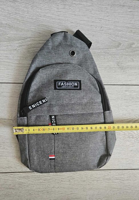 Rucsac gri crossbody