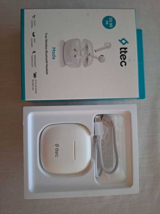 Безжични слушалки ttec TWS Mode, бял