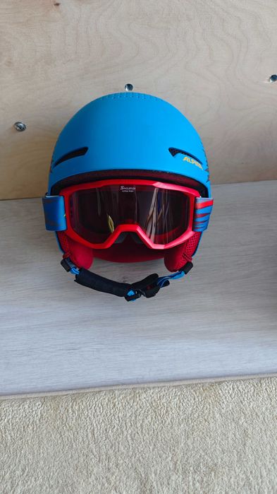 Детска каска с маска Alpina