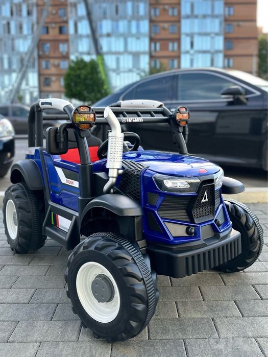 Siniy traktor bolalar mashinasi pultli elektromobil синий трактор по п