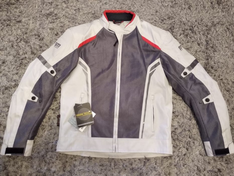 Geaca moto textil SM Meshtech Light Grey mărimea S, M, L, XL, 2XL, 3XL