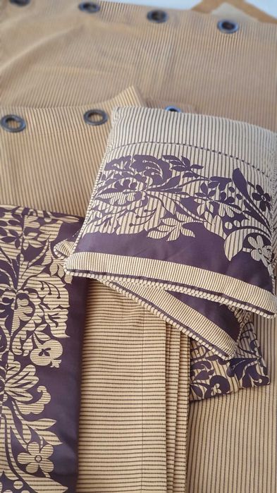 Vind pt.dormitor set nou: perdea, cuvertura pat, 2 perne, 2 draperii