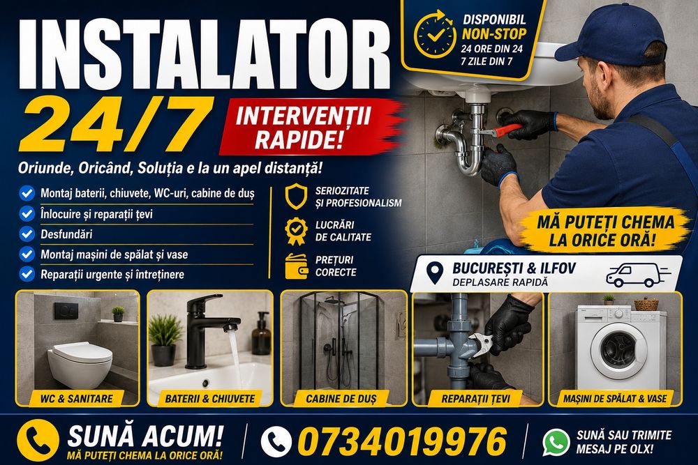 Instalator interventii 24/7