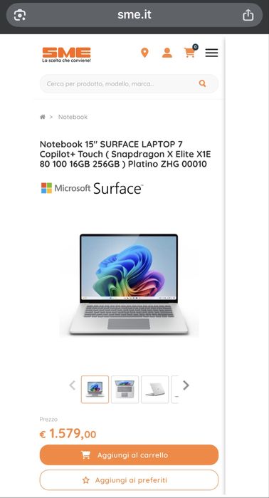 Microsoft Surface Laptop 7 15” 2037 X Elite 16GB 256GB Nou Sigilat