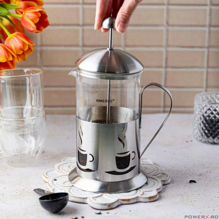 Infuzor din sticla, ceainic, 0.35L, Kinghoff