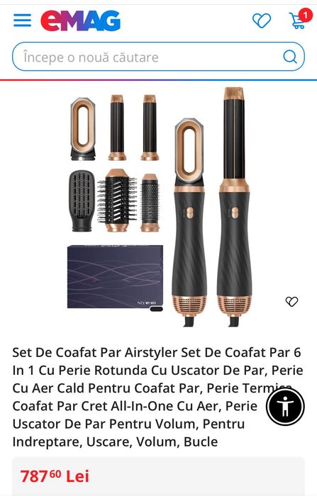 Set de coafat păr 6 în 1