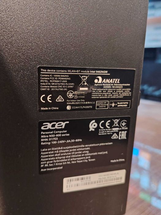 Pc Gaming Acer, i5-9400F,wifi, 16gb ram, + 2 ventilatoare de la noctua