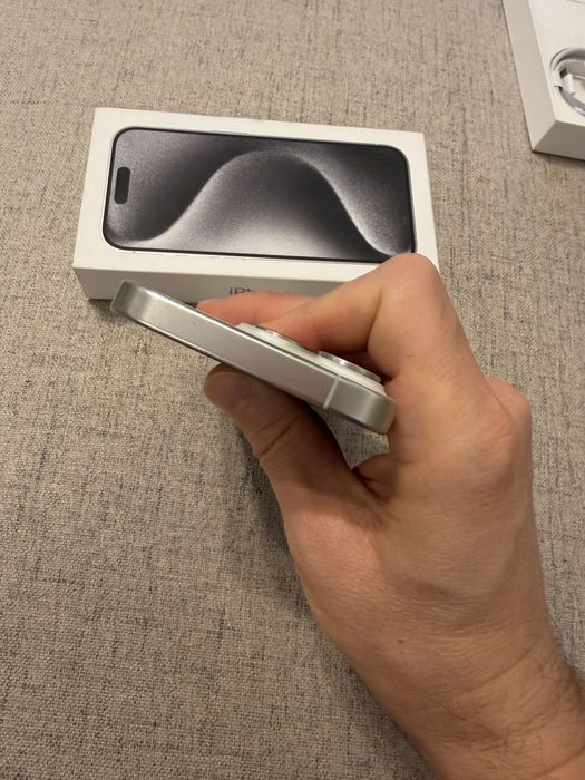 iphone 15 pro white titanium 128gb impecabil