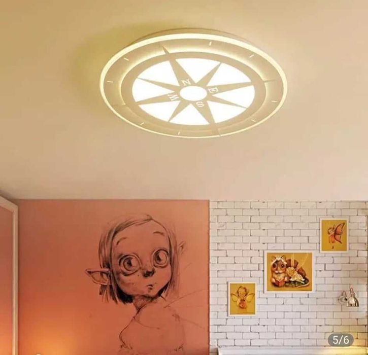 LED лед таванна лампа полилей Компас детска Дистанционно управление