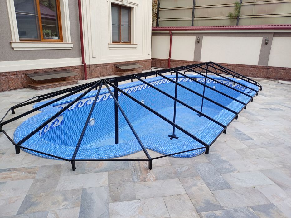 Bassen baner banner tent бассен бассейн банер баннер тент сетка устано