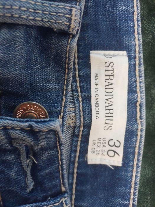 Blugi Stradivarius skinny, mărimea 36, denim albastru / NOI