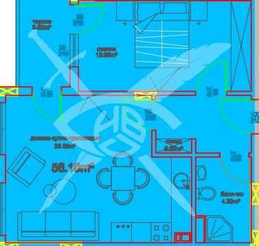 Двустаен апартамент в Меден Рудник 1047- 30364