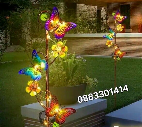 Соларен стик Светещи пеперуди LED Градинска декорация