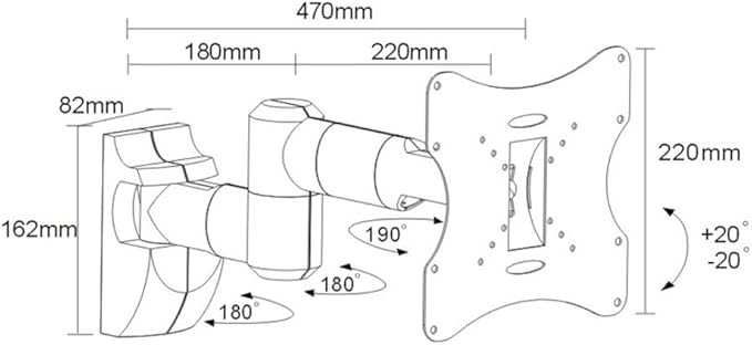 Suport tv plasma, nou in cutie, cu brat articulat foarte rezistent