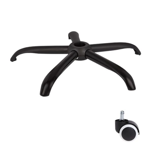 Set baza pentru scaun directorial plastic, 64 cm si rolă universală